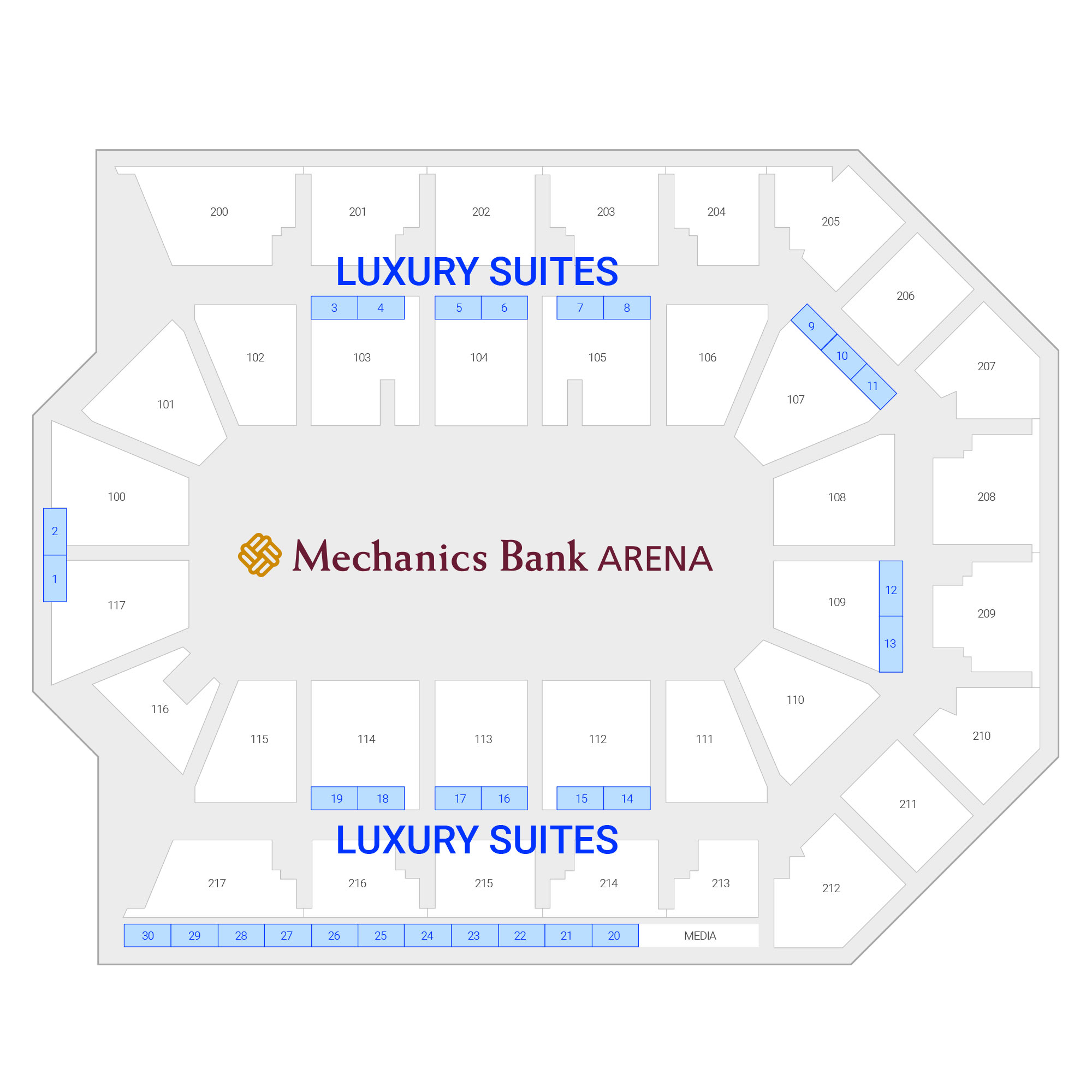 Dignity Health Arena Suite Map and Seating Chart